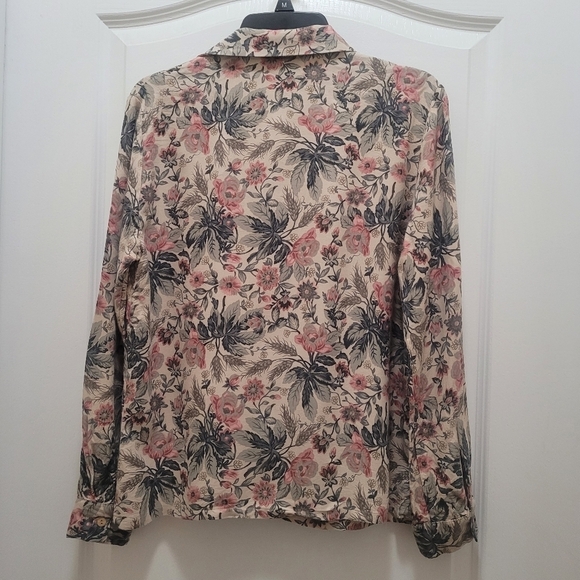 Pendleton Vintage Floral Button-Up Collared Dress Shirt Blouse Size 6 - Picture 2 of 9